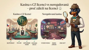 Kasina s CZ licencí vs neregulovaná – proč záleží na licenci ⚖️